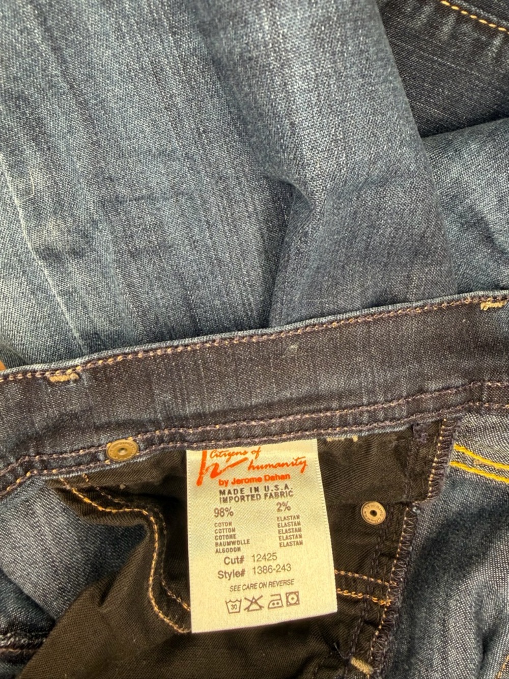 Citizens of Humanity Women's Dark Blue Cuffed Jeans Size 27 - Picture 11 of 11